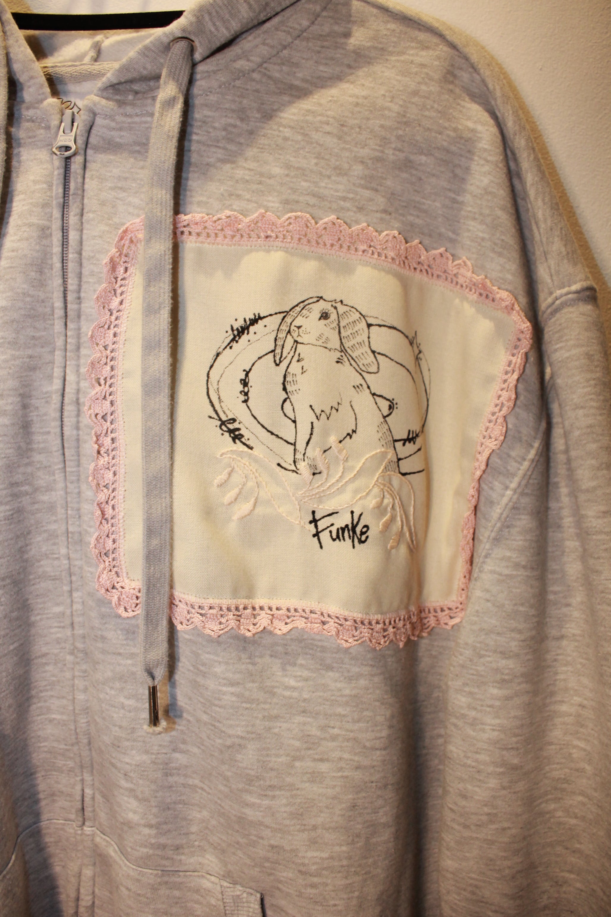 Patchwork Bunny Hoodie