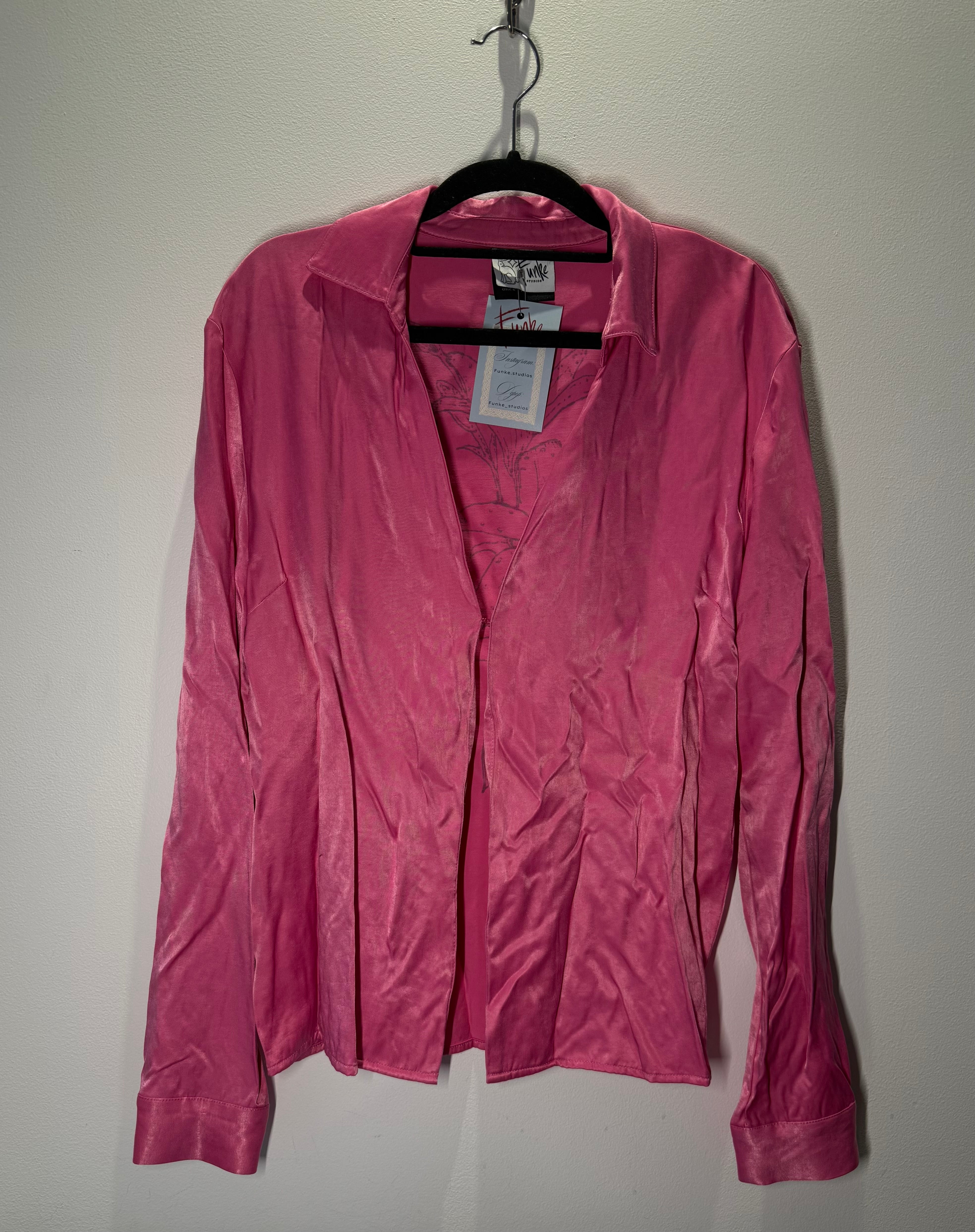 Handpainted Upcycled Collared Shirt