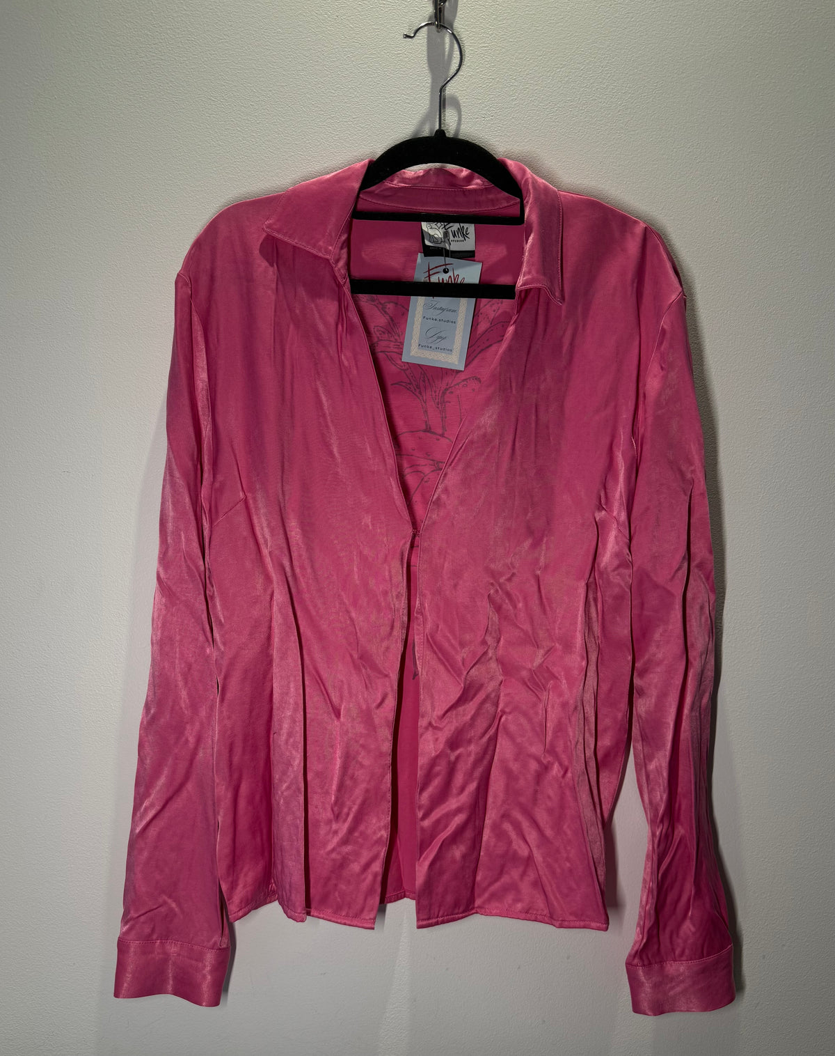 Handpainted Upcycled Collared Shirt