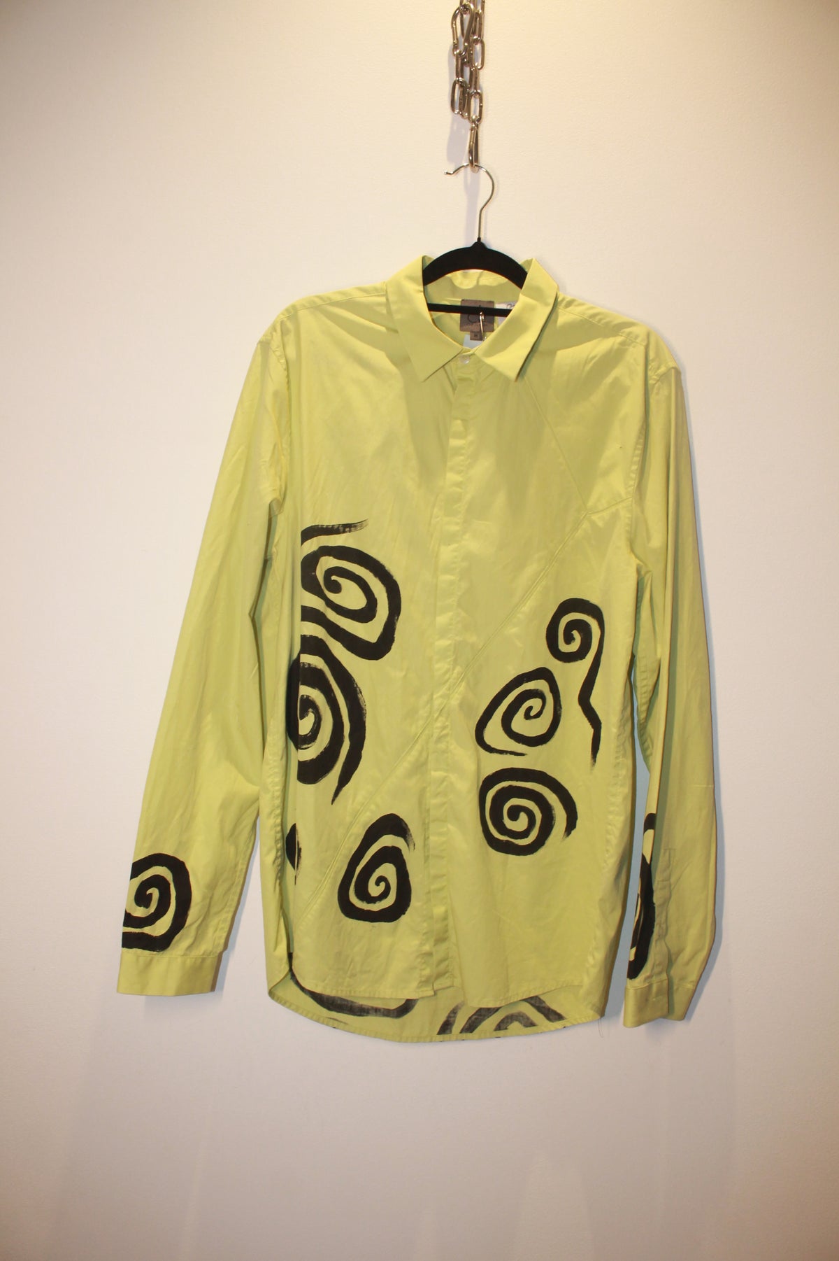 Green Swirl Hand Painted Shirt